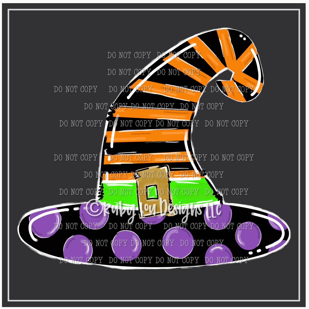 Witch Hat | Hand Drawn Digital Download | Sublimation Design ...