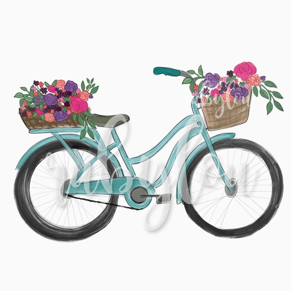 flower bike basket