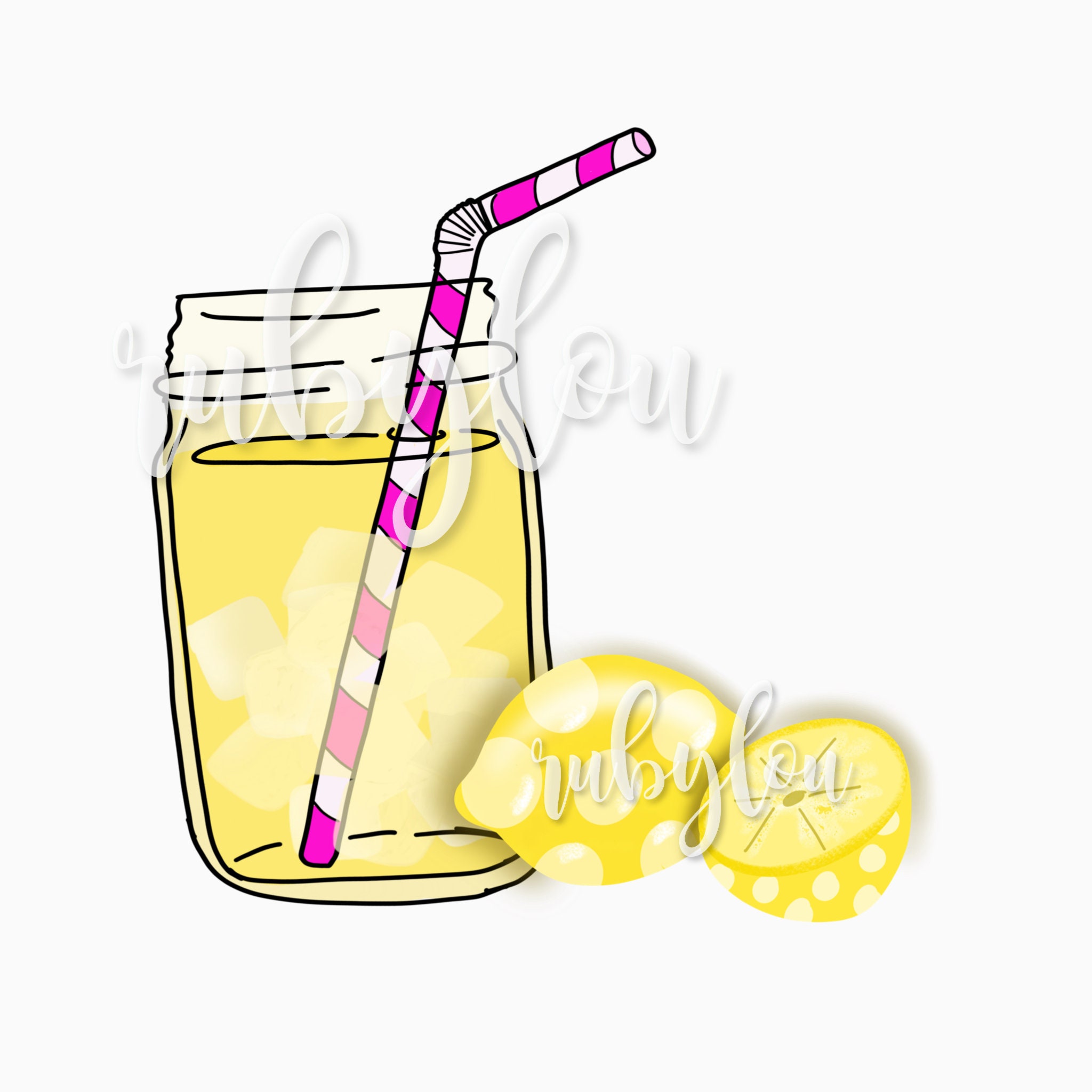 Lemonade Lemon Mason Jar Lemons Digital Download - Etsy