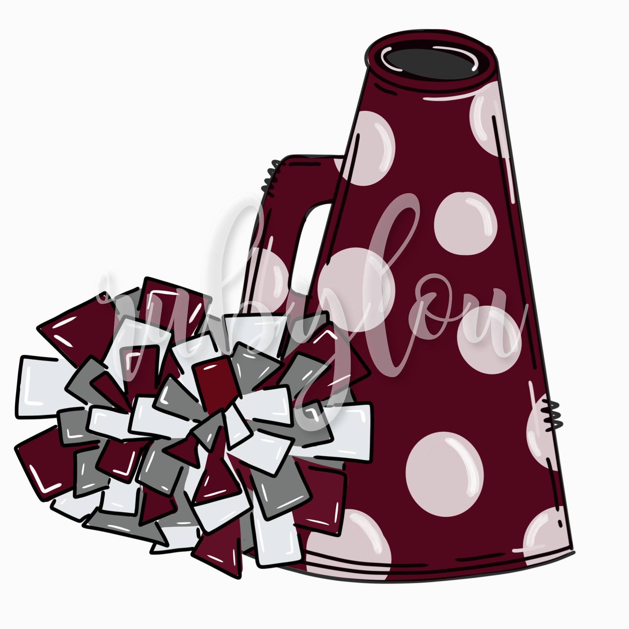 How To Paint A Cheer Megaphone Clipart