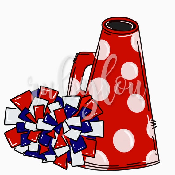 Red White and Blue Cheerleader Pom Poms Red White and Blue Cheerleader Pom Poms