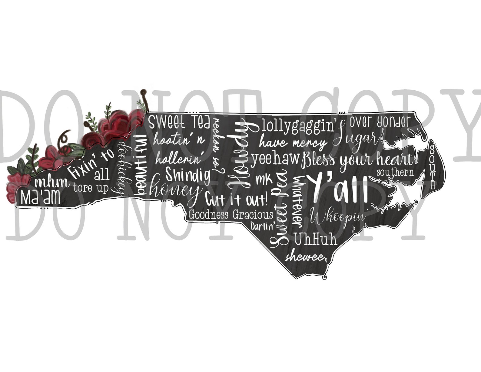 North Carolina Southern Sayings digital download Etsy