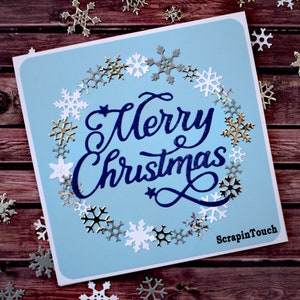 Biglietto di Buon Natale “Ghirlanda Merry Christmas”