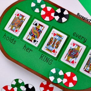 Biglietto di auguri "Poker d’amore” per Ringraziamento / San Valentino / Anniversario / Amore