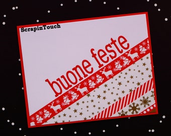 Biglietto di Buon Natale “Buone Feste Washi Tape”