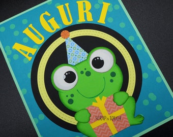 Biglietto di auguri Buon Compleanno - Frog's Party