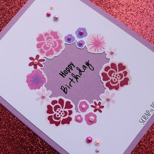 Biglietto d'auguri Buon Compleanno "Ghirlanda di Fiori"