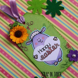 Tags / Chiudipacco "Happy Easter" Coniglio / Pecorella pasquale