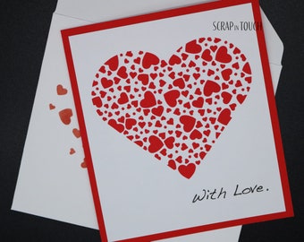 Valentine&#39;s Day / Love / Anniversary / Engagement Greeting Card &quot;Little Hearts&quot;