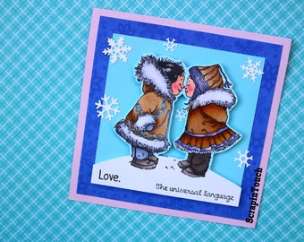 Greeting Card Love / Friendship / Happy Birthday / Anniversary / Engagement - &quot;Inuit in Love&quot;