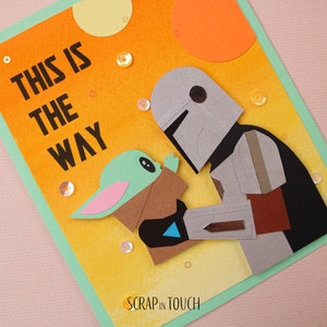 Cartão de feliz aniversário / Dia dos Pais "Star Wars - The Mandalorian & Grogu"