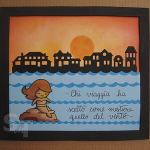 Biglietto d'auguri Amicizia / Ti penso / Mi manchi - Viaggio a Copenaghen