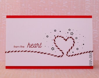 Valentine&#39;s Day / Love / Anniversary / Engagement Greeting Card &quot;Twine Love&quot;
