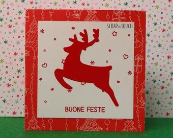 Merry Christmas card "Reindeer Jump"