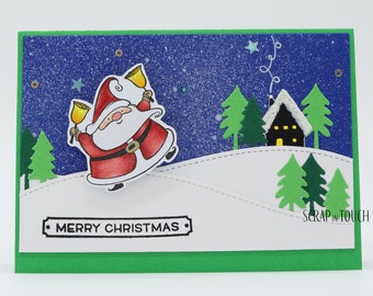 Merry Christmas Card "Santa Shaker"