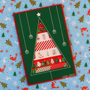 Biglietto di Buon Natale “Albero di WashiTape” / “Albero di Ritagli”