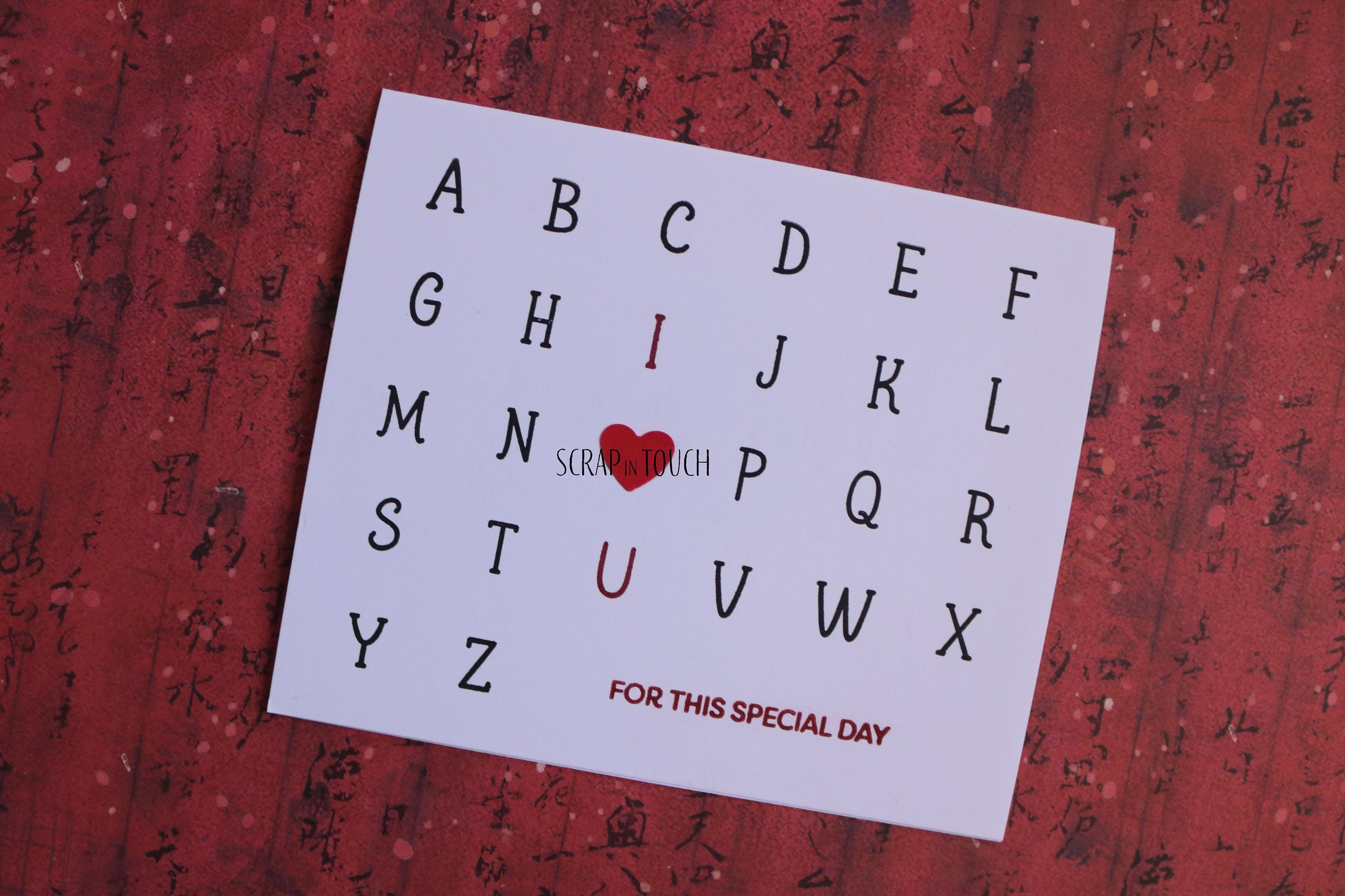 Greeting Card Love / Valentine's Day / Engagement / Anniversary - Love crossword puzzle