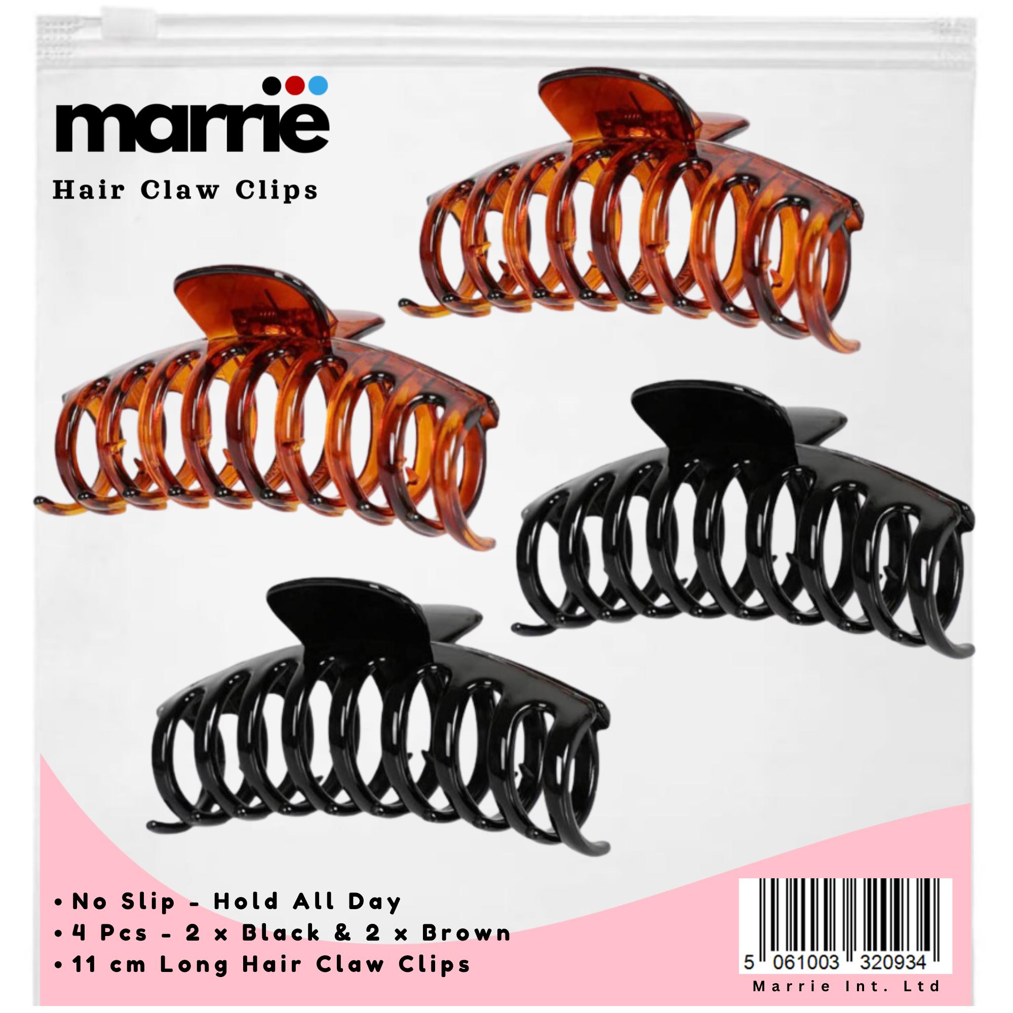 2Pcs Large Plastic Non-slip Hair Claw Clips Hairpin Clamp With Inner Teeth For Women Girls(Black Brown - Foto 7