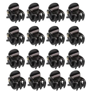 Black Mini Hair Claw Clips – Pack of 12 or 24 | Tiny Acrylic Claws for Women & Girls | Mini Hair Clips Accessory Gift for Her
