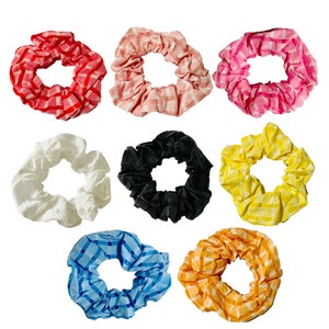 Baumwolle Scrunchies Damen Damen Mädchen Haar Bommeln Krawatten Bänder 8er Pack