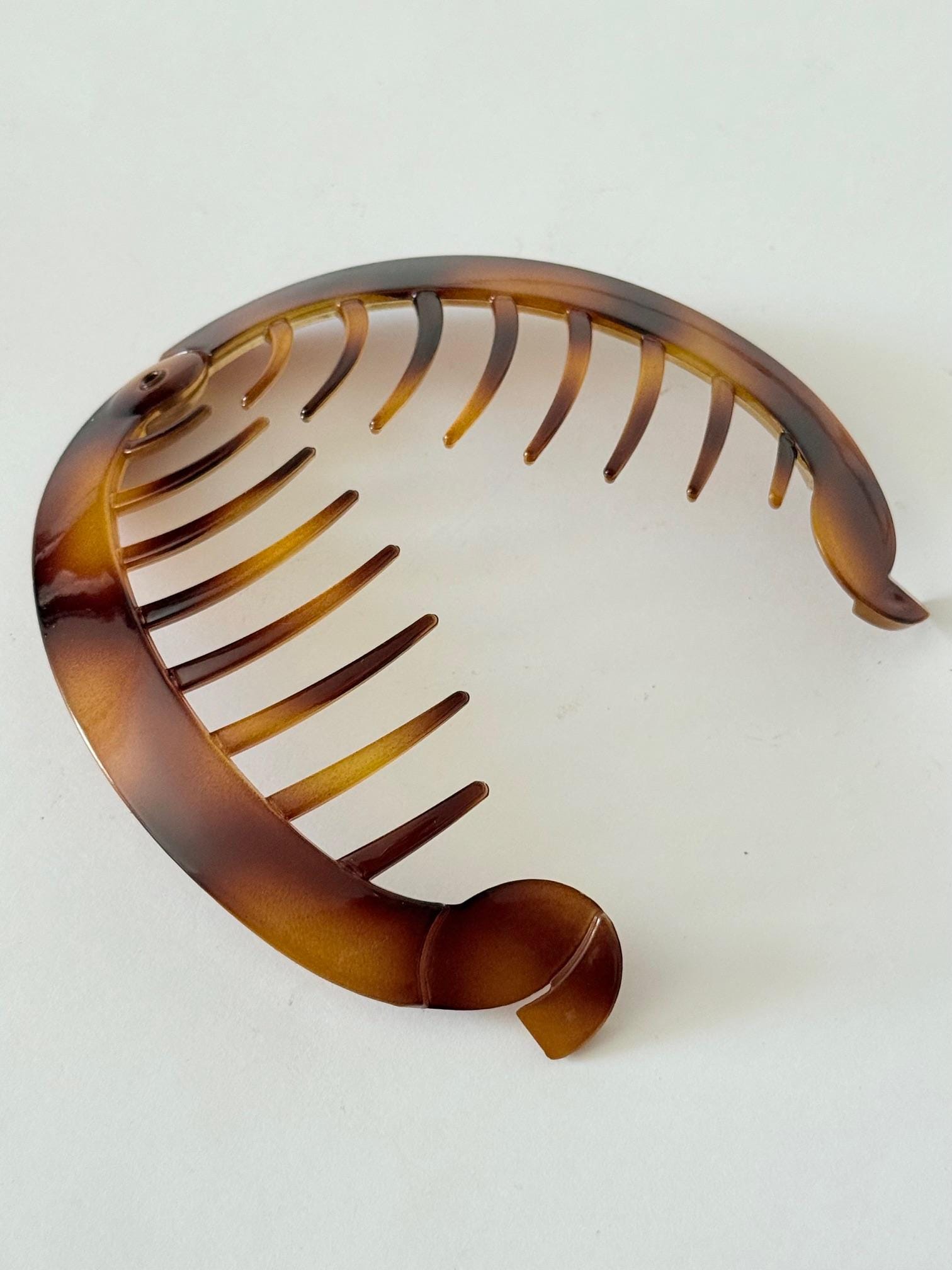Inca Bananenspange In Fischform – 14 Cm Langer Haarklammer Aus Kunststoff In Braun