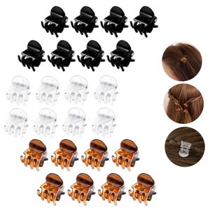 Girls Mini / Small Claw Clips Kids Hair Claws Clips Clamp Hair Pin Accessories (Pack of 12 pcs)