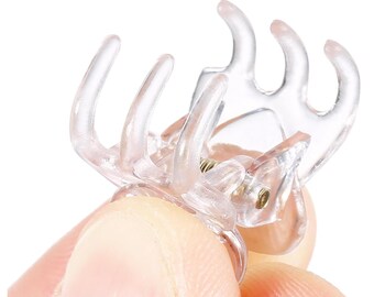 Clear Mini Hair Claw Clips – Pack of 12 or 24 | Transparent  display picture 1