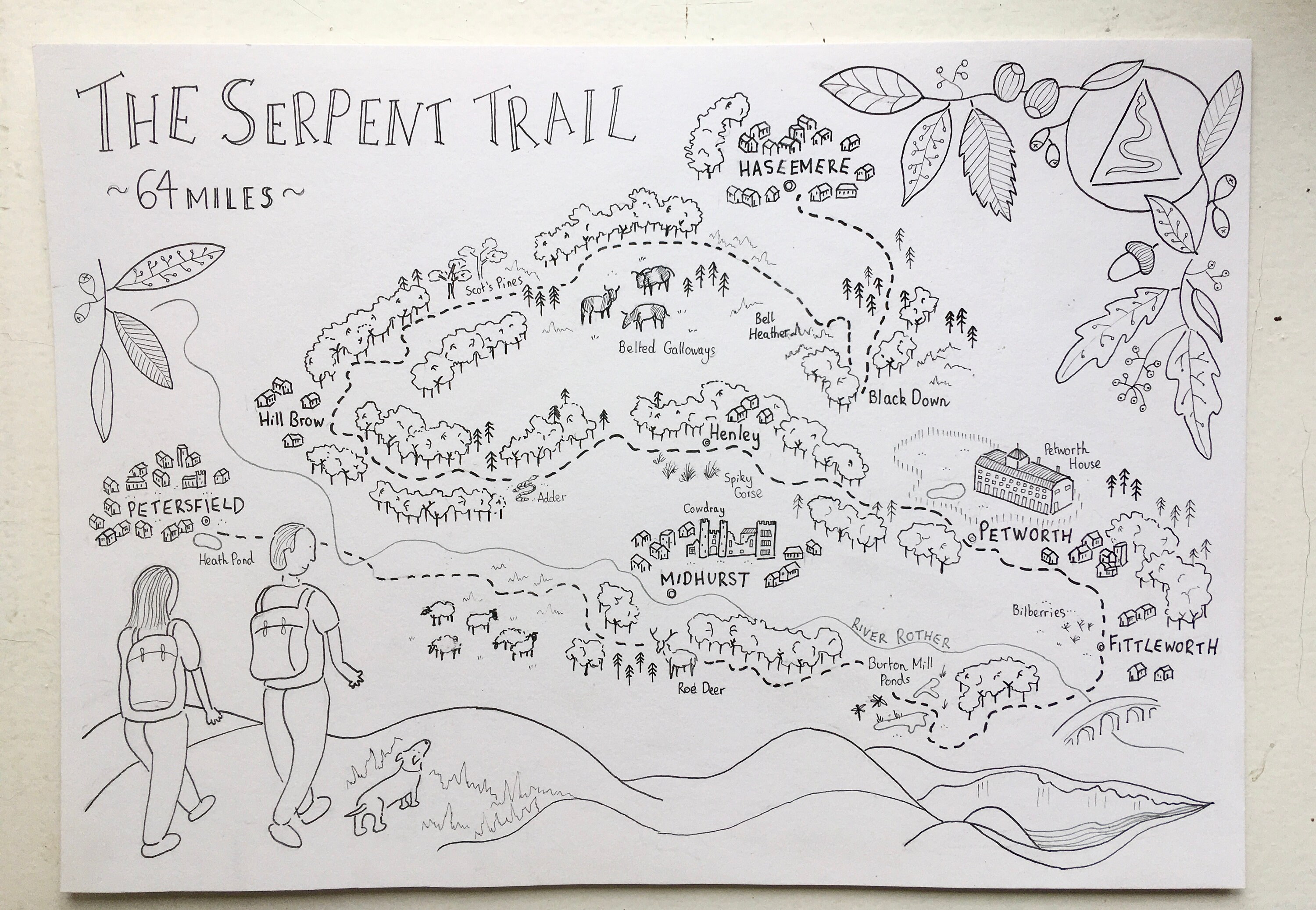 A4 Customised Trail Walking Cycling and Road Trip Maps // | Etsy