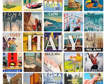 NEW! Italy Posters Postcard Blank On The Back Ideal For Wedding Guestbook. 25 Designs ~ Designed & Printed By Cherished Postcards