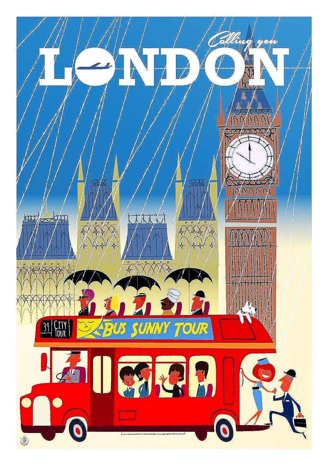 london travel postcards