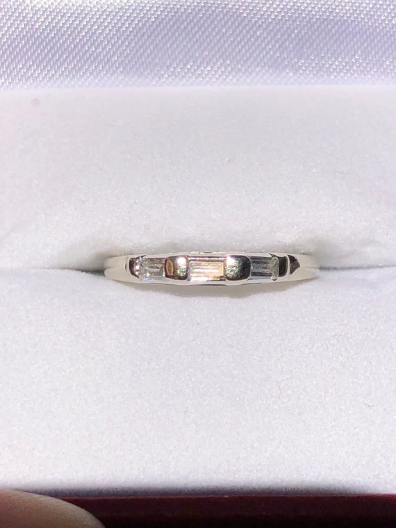 Vintage Diamond Baguette Band - image 6