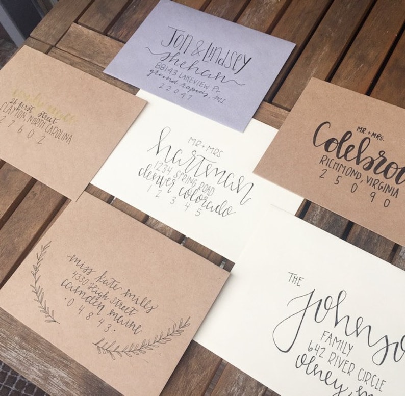 Envelope Addressing Wedding Invitation Envelope Addressing Etsy