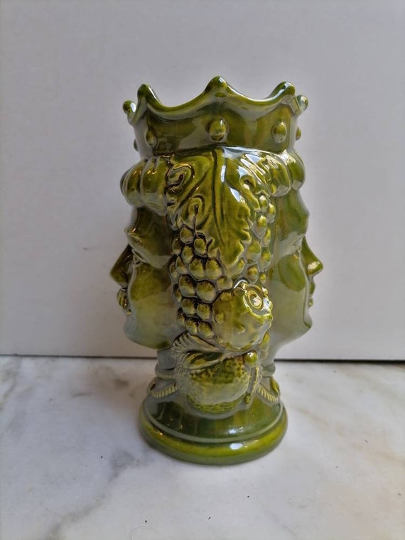 Art & Collectibles sicilian heads vases dark brown heads h 18 cm Fine