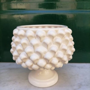 Pinecone bowl/Sicilian ceramic half pine cone vase