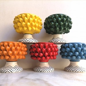 Pinecone bowl/ Sicilian half pine cone ceramic vase