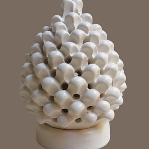 Pinecone tea candle holder / pine cone candle holder h 15 cm