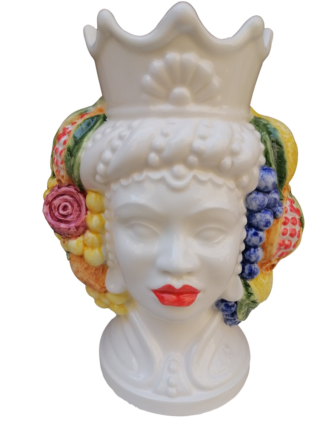 Sicilian Double Sided Head Vase, Sicilian moor Heads, Moorish Head, Two