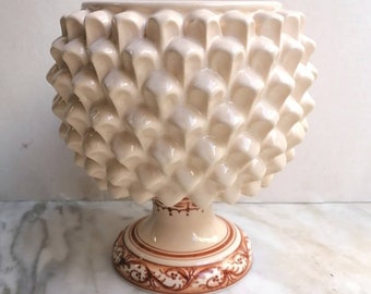 Pinecone bowl/ Sicilian ceramic half pine cone vase