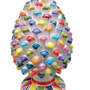 Sicilian pine cone/Multicolored Sicilian pine cone in ceramic