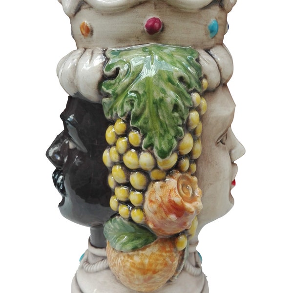 Sicilian double sided head vase