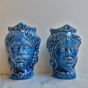 Sicilian vases/heads, Sicilian "moor heads", Moorish heads