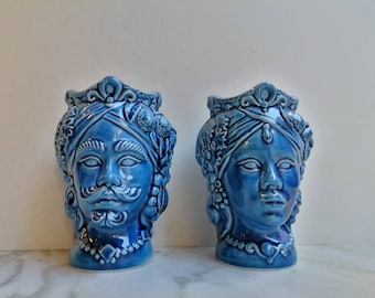 Vases/têtes siciliennes, "têtes de lande siciliennes", têtes maures