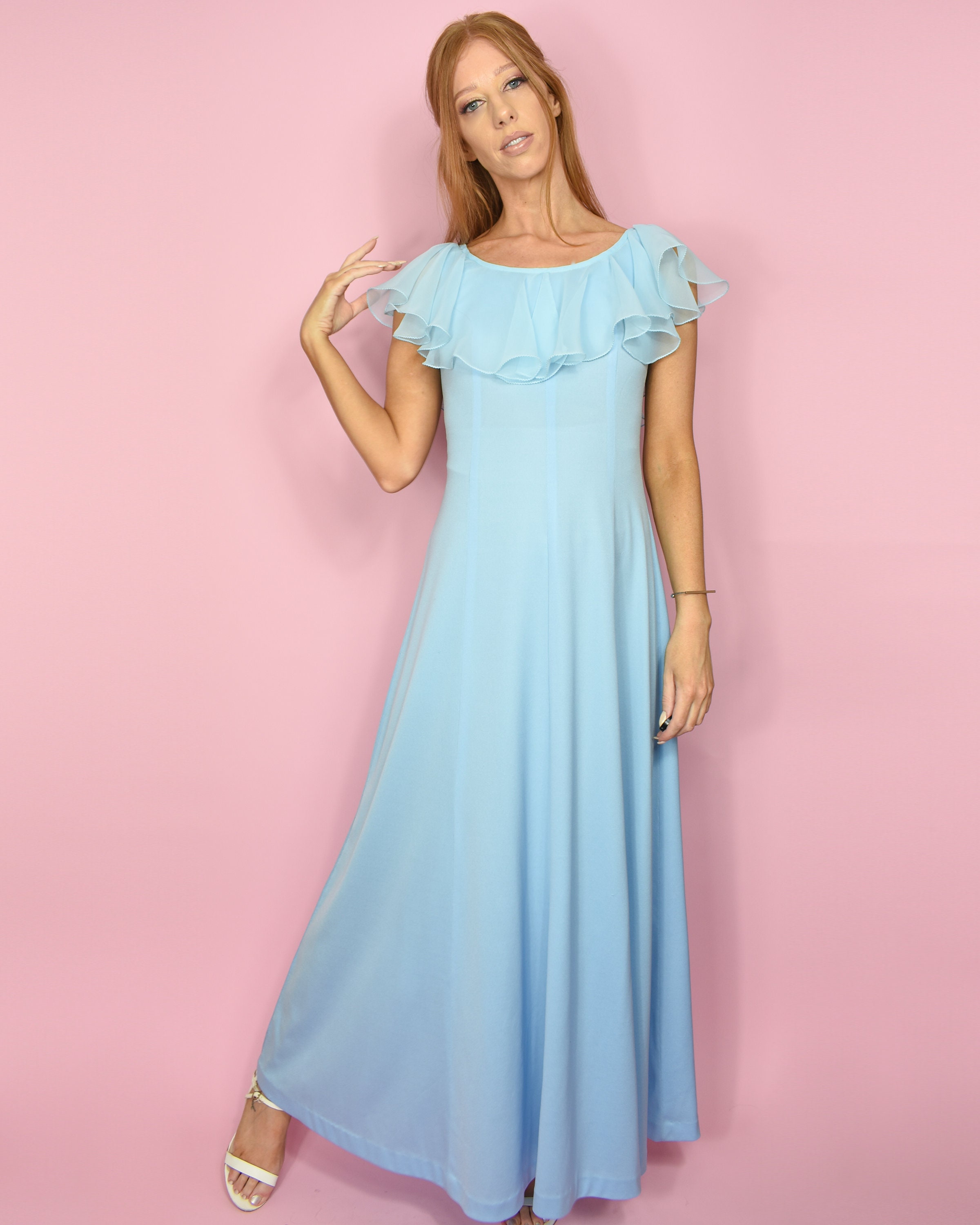 light blue vintage bridesmaid dresses Jessica Howard CLEARANCE