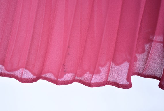 rose long sleeve pleated midi dress