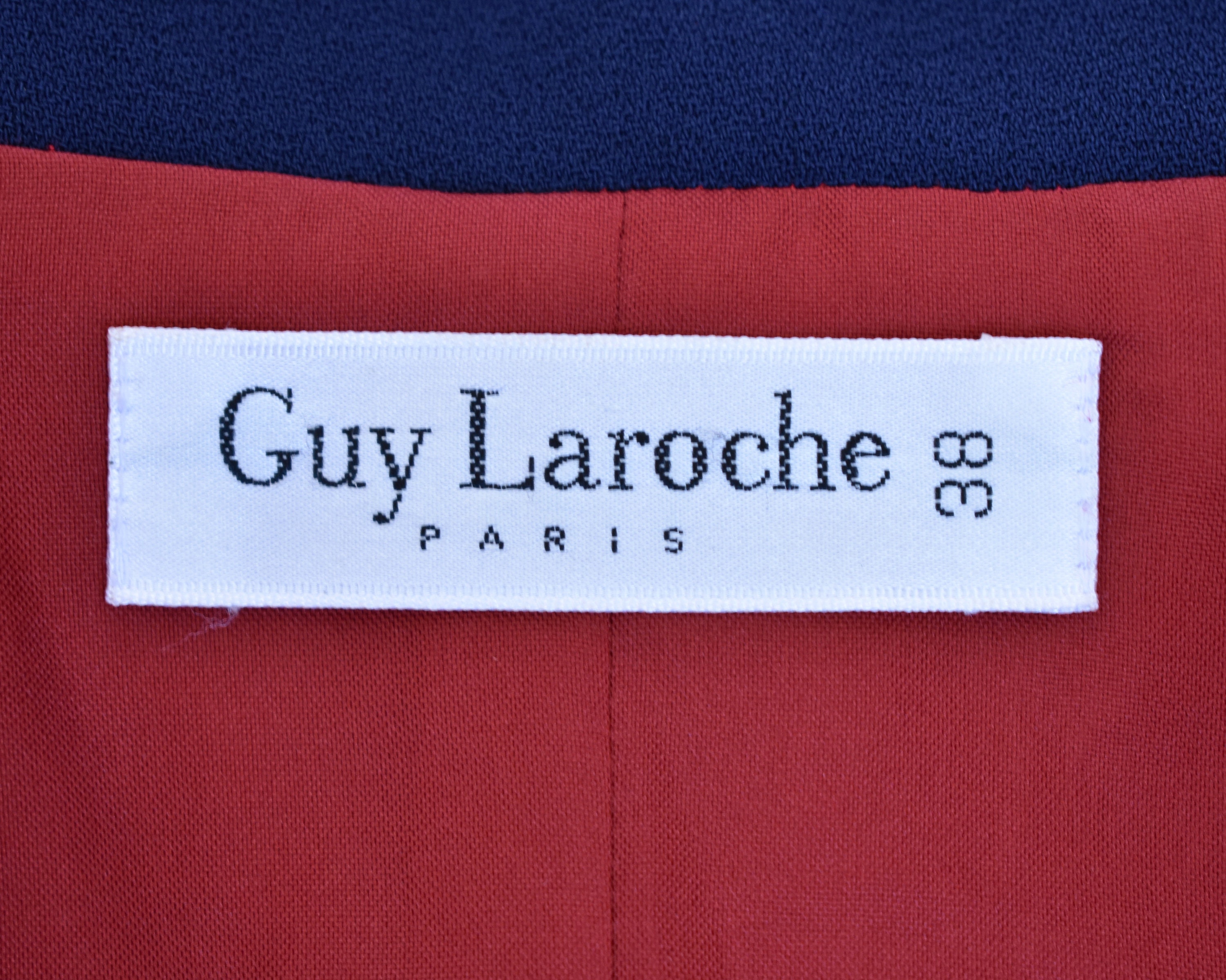 1990s Guy Laroche Paris Vintage Suit XS XXS Red & Navy - Etsy Australia