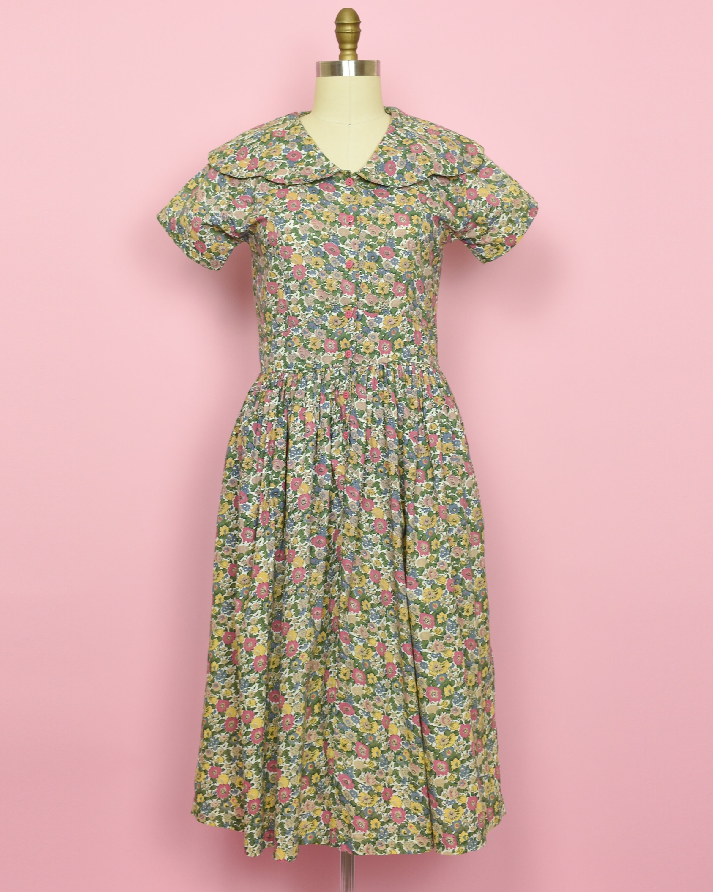 1980s 'olivia' Vintage Dress S-M Floral Print - Etsy Australia