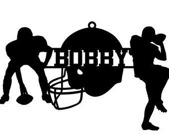 Football Player Ornament SVG: Laser Cut File, Glowforge Design (Digital Download)