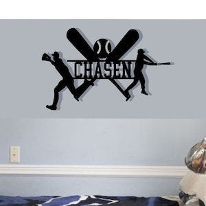 Popular selling Split Bat with Baseball Wall sign or player ornament SVG, digital laser cut file-GlowForge design. ** Digital Download**
