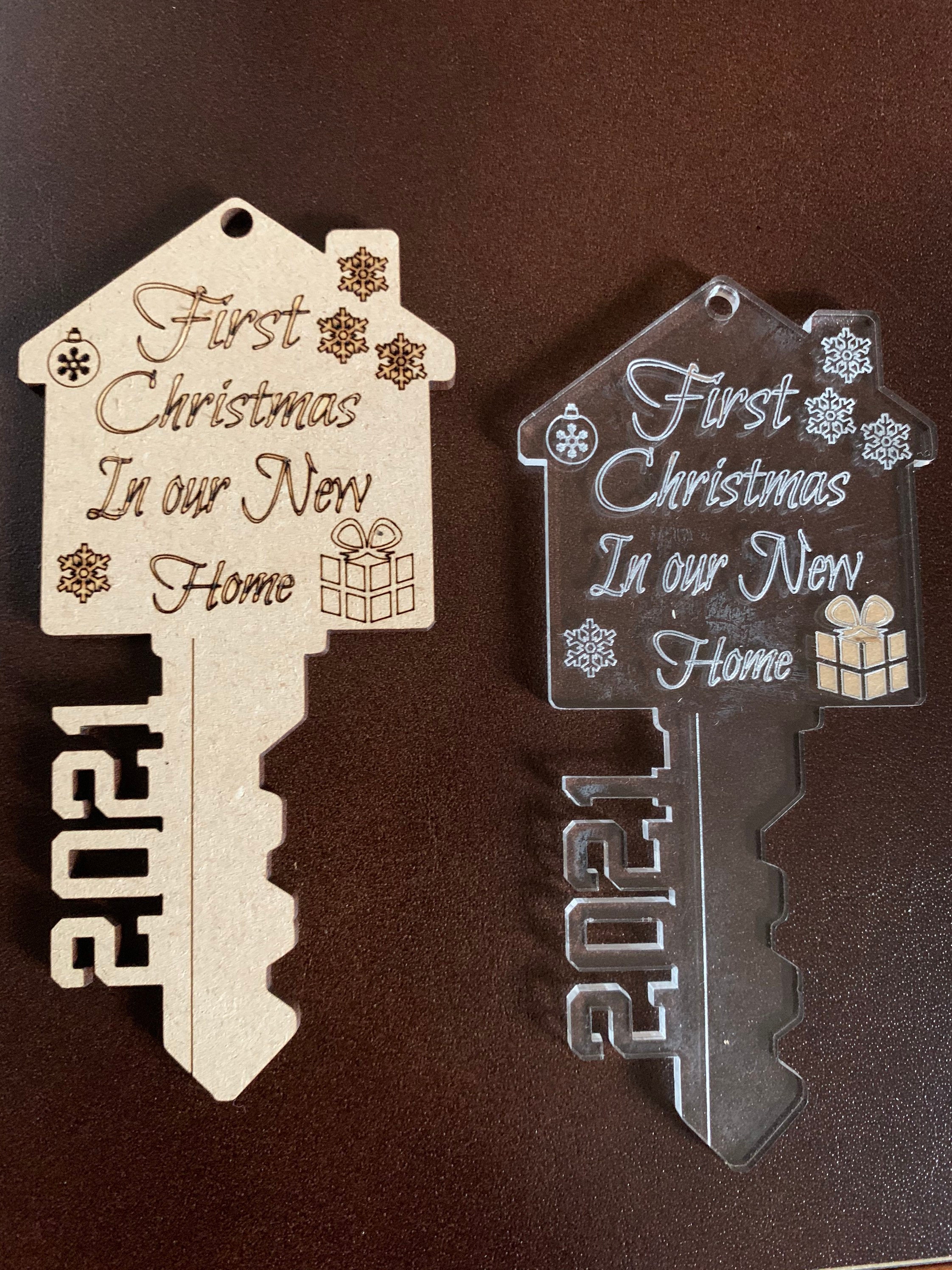 Download 2021 First Christmas In Our New Home Key Ornament Svg And Digital Laser Cut File Glowforge Design Digital Download