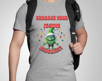 Embrace Festive Mischief Gnome T-Shirt PNG